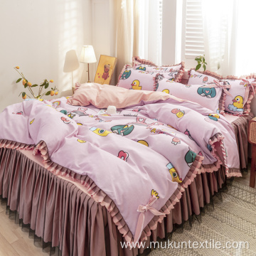 Korean style raised bedskirt wholesale